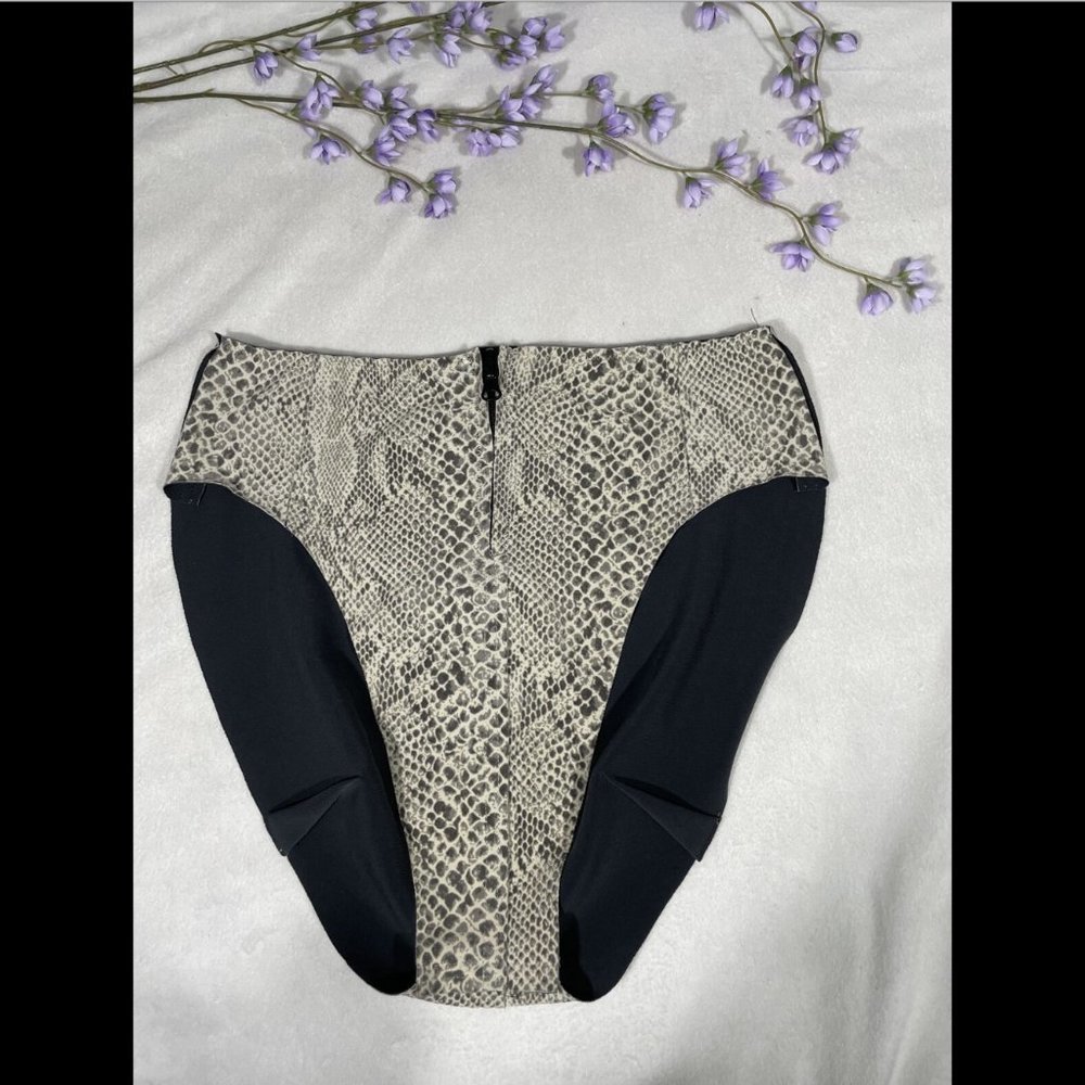 NWD Norma Kamai Zipper Snake Print High‎ Waisted Bikini bottoms [ Large ] #3737
